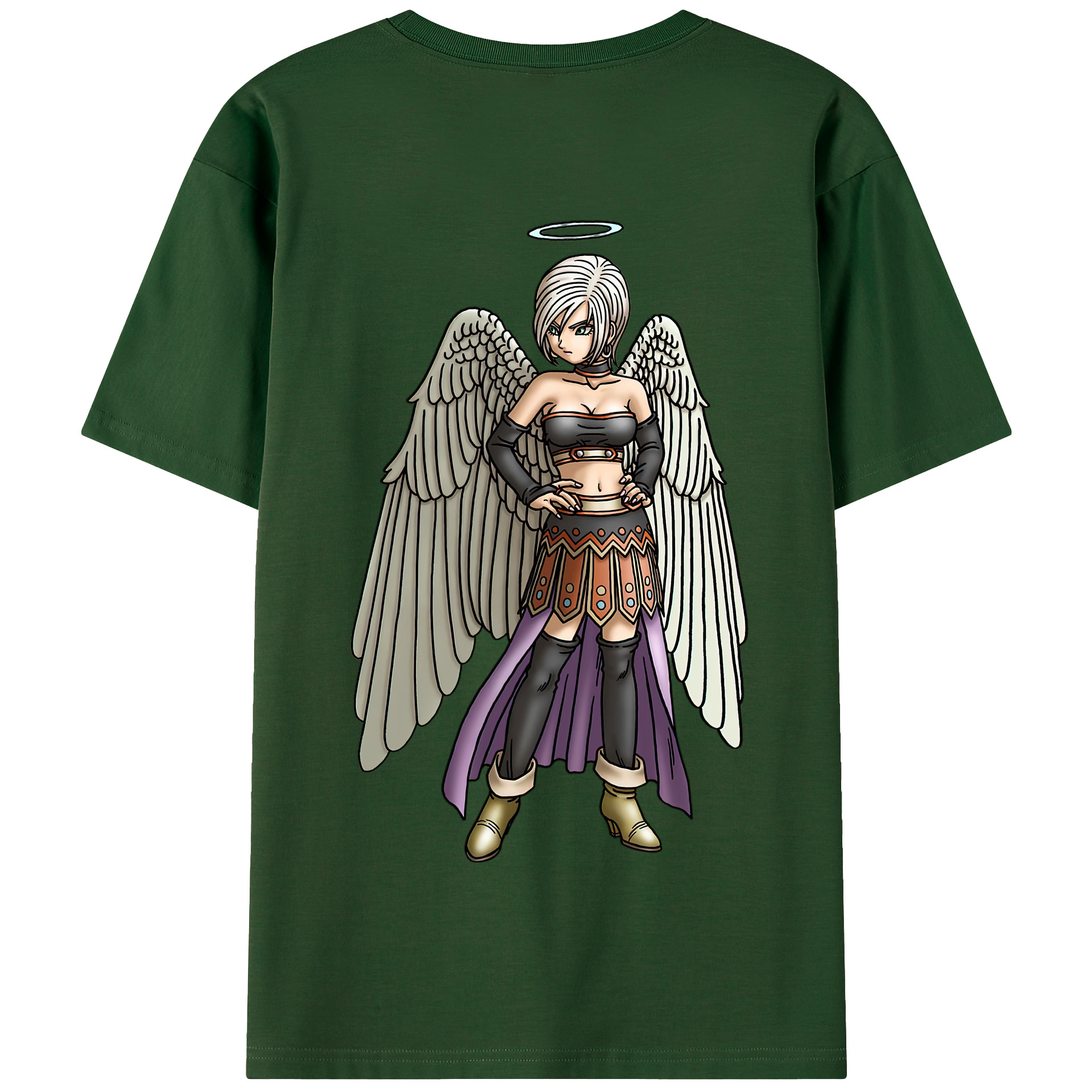 （画像用） ドラゴンクエスト Doragon Kuesuto Dragon Quest 綿100％半袖Tシャツ（背面プリント）